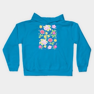 Print with spring flowers Kids Hoodie